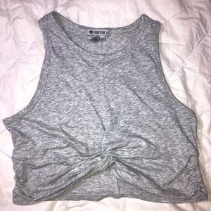 Cropped knot tank top